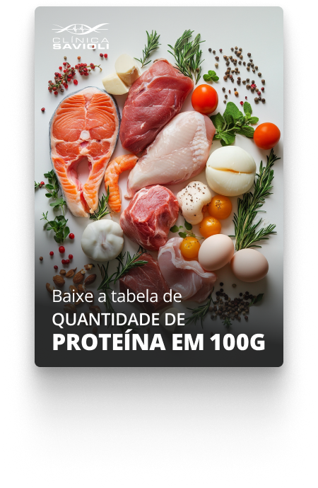 Quantidade de proteína em 100g